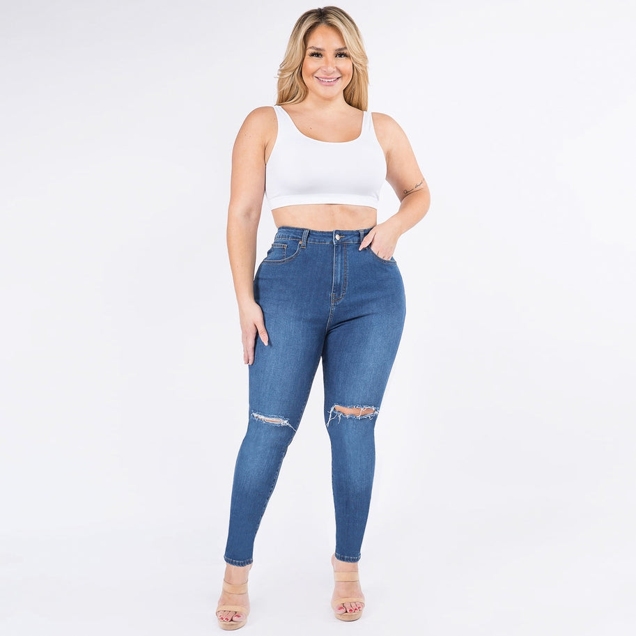 Small Cut Skinny Jeans | Plus Size | American Bazi