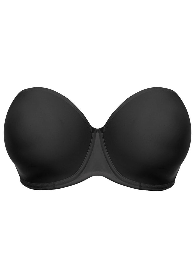 Smooth Moulded Black Strapless Bra | Elomi