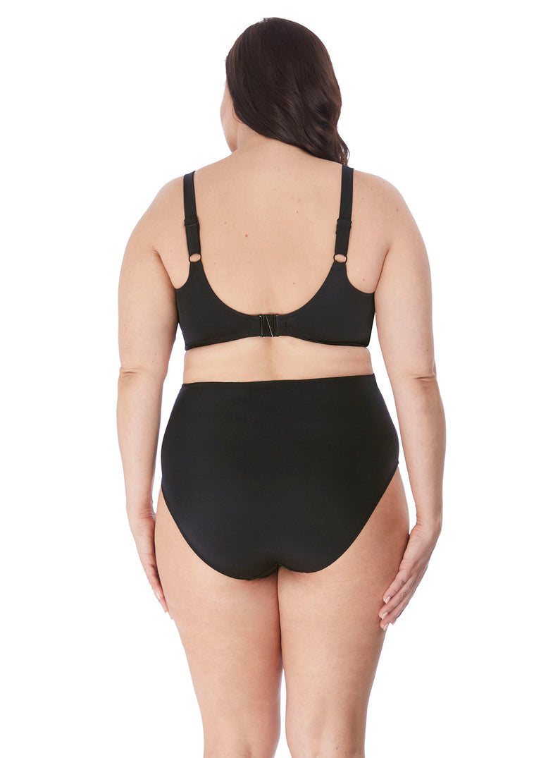 Magnetische zwarte Uw Plunge bikinitop | Elomi