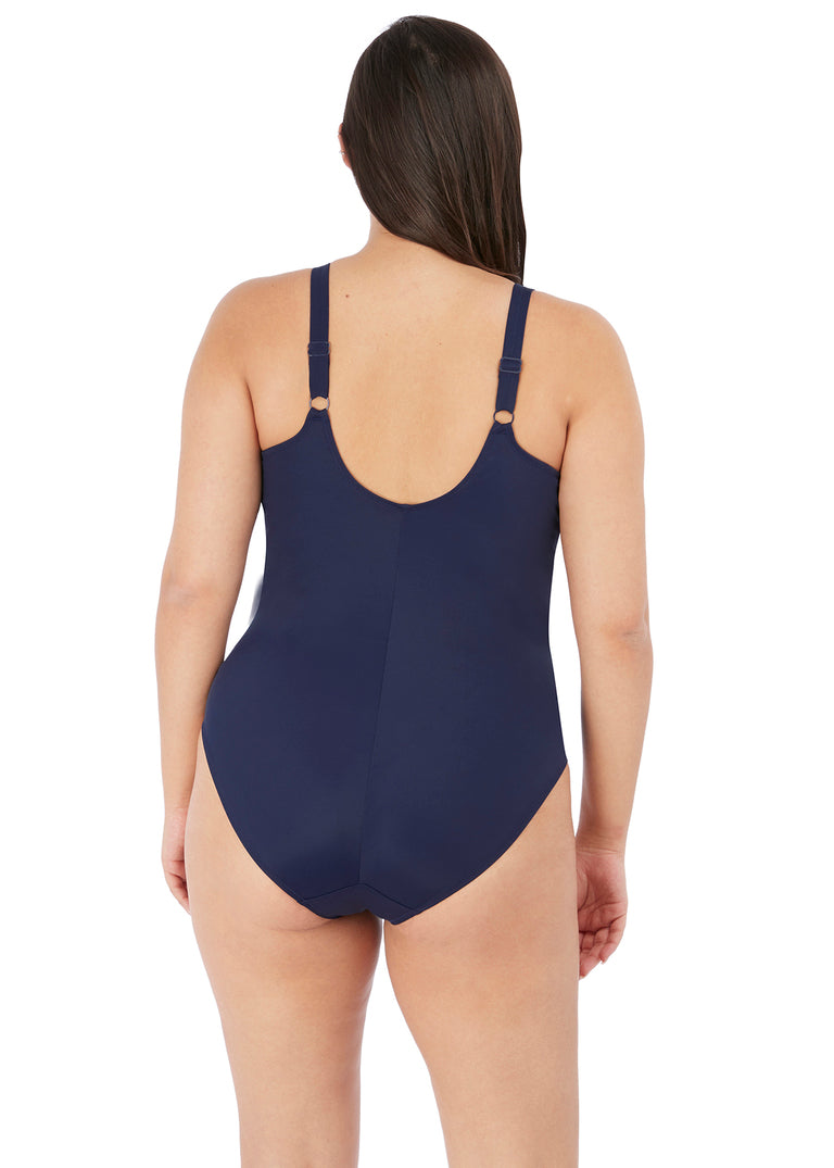 Plain Sailing Midnight Stripe Non Wired Moulded Swimsuit | Elomi