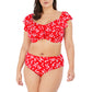 Plain Sailing Red Floral Uw Bikini Top | Elomi