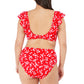 Plain Sailing Red Floral Uw Bikini Top | Elomi