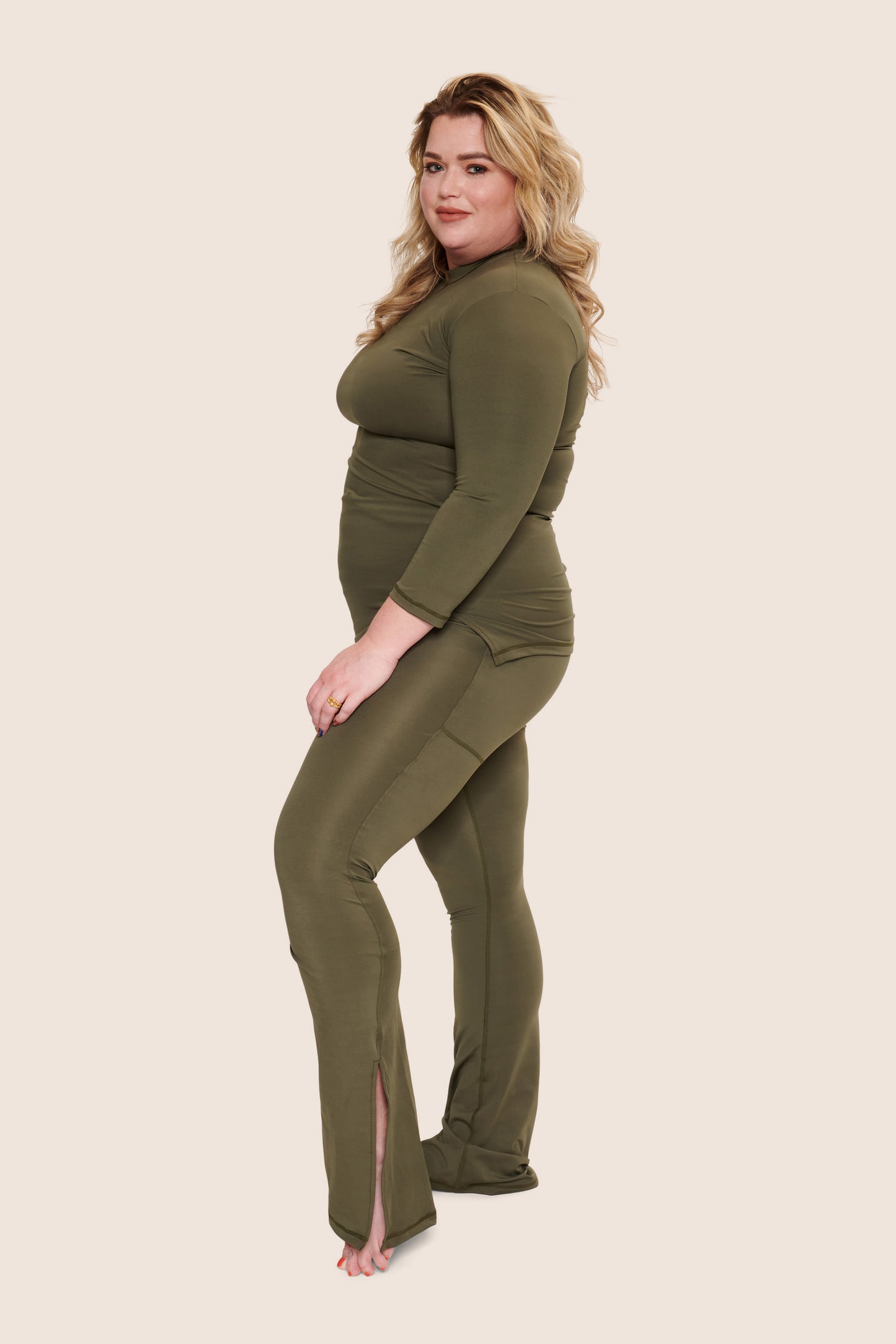 Forest Green | Flared Leggings